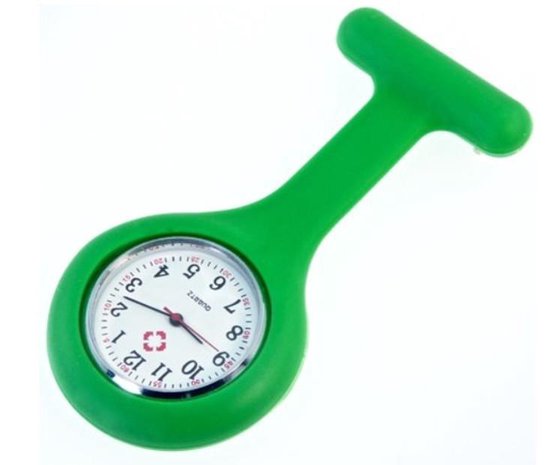 Verpleegster horloge - Verpleegsterhorloge - Nurse Watch - siliconen - licht groen