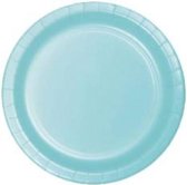 Kartonnen Bordjes blauw 23cm 20st - Wegwerp borden - Feest/verjaardag/BBQ borden - feestjes - Babyshower