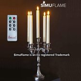Simuflame™ LED Diner kaarsen WIT met afstandbediening (500+ branduren)