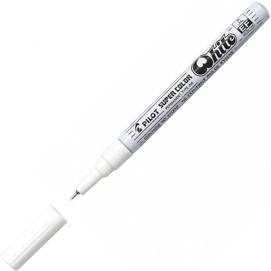 Verhandeling buik diamant Pilot Super Color - Witte Marker Pen – Extra Fine Tip | bol.com