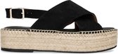 Sacha - Dames - Zwarte plateau sandalen - Maat 36