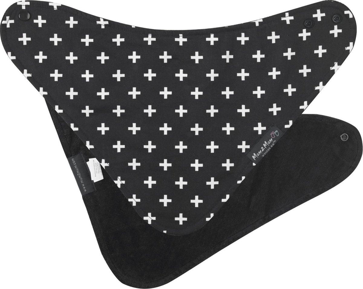 Mum2Mum - Fashion Bandana Wonderslab Katoen - Black Plus Mum2Mum - Fashion Bandana Wonderslab Katoen - Black Plus