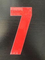 reflecterend huisnummer sticker - nummer 7- rood-  plak cijfer - kliko huisnummer- huis nummer sticker- container cijfer zeven, CoverArt