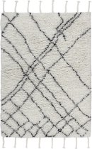 Tapijtenloods Berber Marokkaans Design Vloerkleed Creme Hoogpolig - 160x230 CM -