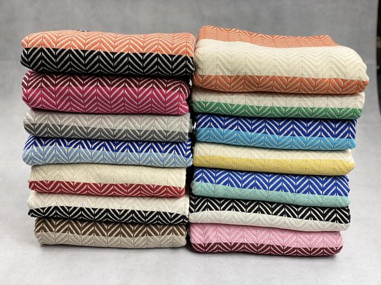 Serviette hammam | La Flèche | Bleu aqua | 100 x 180 cm | Plage | Sauna / Bien-être | Vacances | À la maison