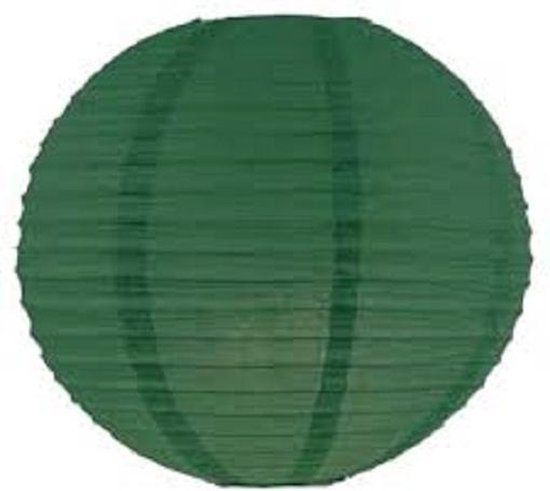 5 x Lampion donker groen 25 cm