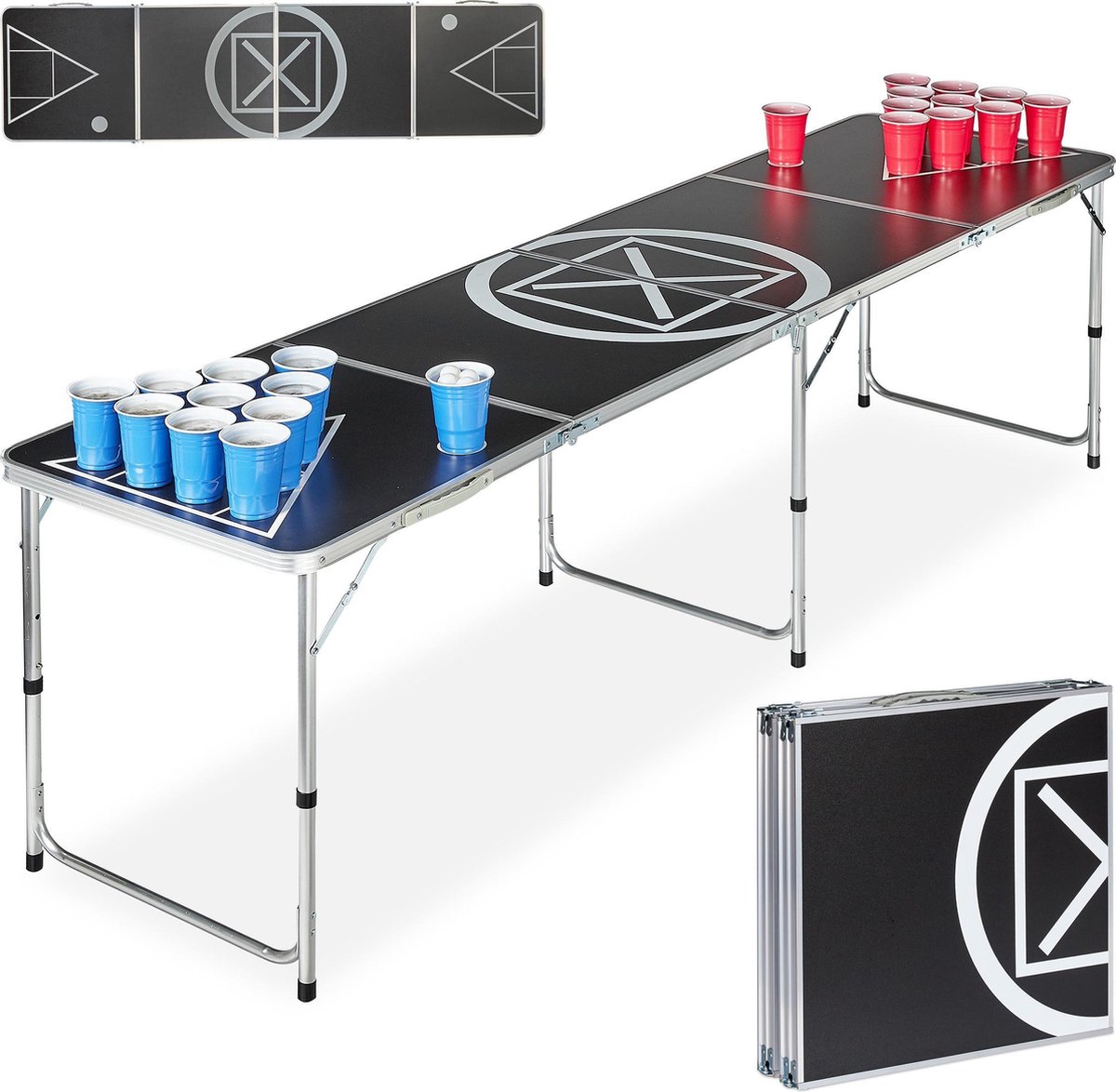 relaxdays beer pong tafel drankspel bierspel bier pong