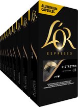 Bol.com L'OR Espresso Ristretto Koffiecups - Intensiteit 11/12 - 10 x 10 capsules aanbieding