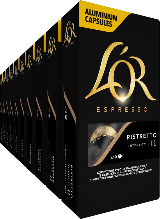 L'OR Espresso Ristretto Koffiecups - 10 x 10 cups - 100 koffiecups