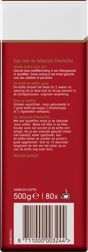 Douwe Egberts Aroma Rood Filterkoffie - Dubbelpak 6 x 1000 gram - Douwe Egberts