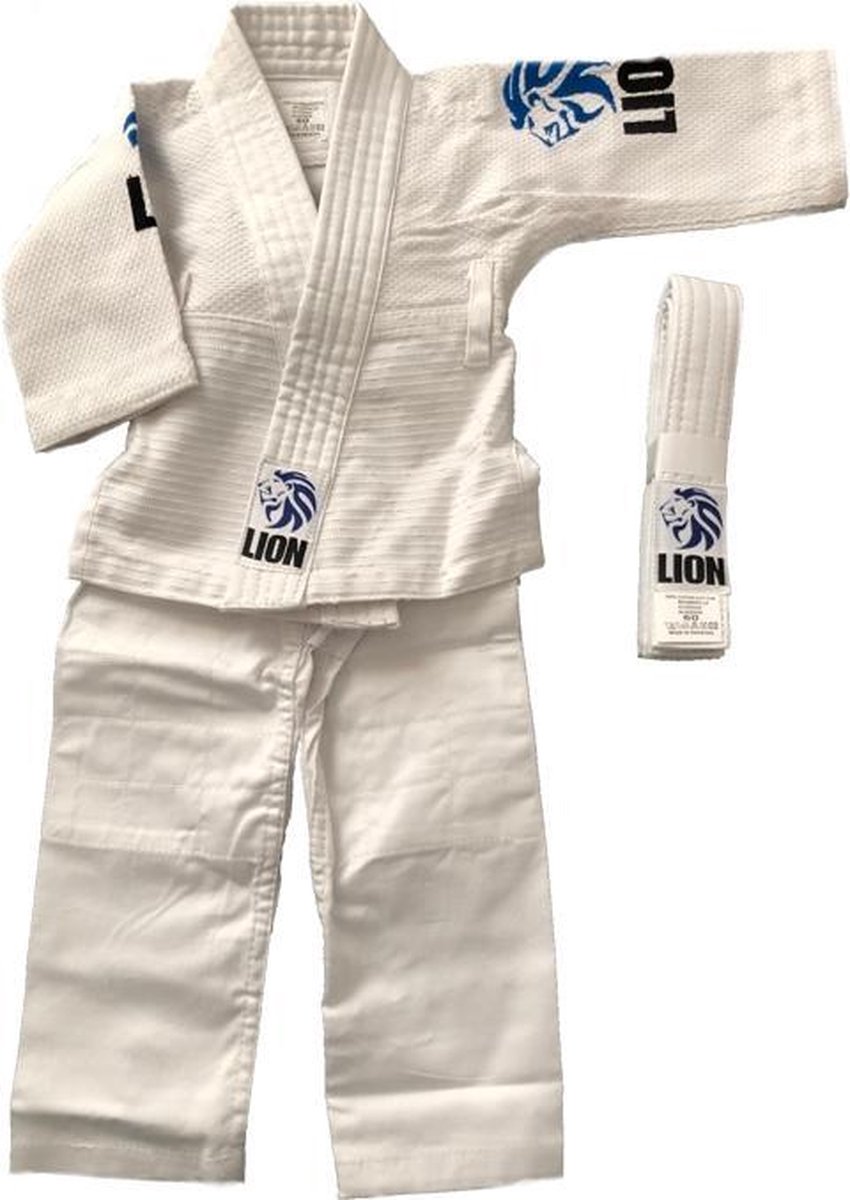 Judopak - nieuw - wit - Lion baby judogi blauw - maat 60