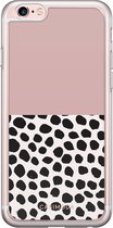 iPhone 6/6S hoesje siliconen - Stippen roze | Apple iPhone 6/6s case | TPU backcover transparant