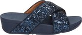 FitFlop  Vrouwen Stof  Slippers /  Slides - X02 - Blauw - Maat 39