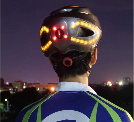 Smart Helm / fietshelm met verlichting en richtingaanwijzers, extra veilig  voorlicht,... | bol