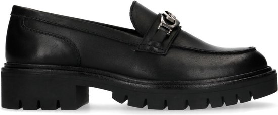 Sacha - Dames - Zwarte loafers met plateauzool - Maat 39 | bol.com
