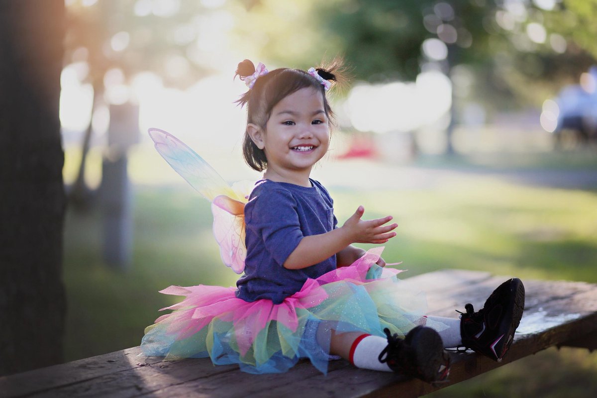 Great Pretenders Neon Rainbow Skirt, Wings & Wand / 4-7 years