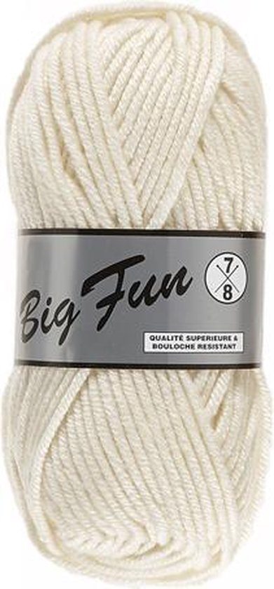 Big fun dik acryl garen ecru - naald 7 8 - 5 bollen | bol.com