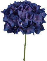 Viv! Home Luxuries Hortensia - zijden bloem - blauw paars - 48cm - topkwaliteit