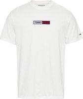 Tommy Hilfiger Box Logo  T-shirt - Mannen - wit/rood/navy