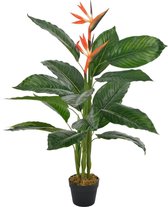 Kunstplant met pot strelitzia 100 cm rood