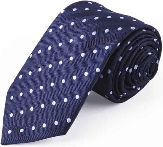 Interpersoonlijk In tegenspraak Trein Zijden stropdassen - stropdas heren ThannaPhum Zijden stropdas donker blauw  met stippen | bol.com