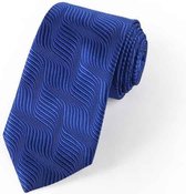 Zijden stropdassen - stropdas heren - ThannaPhum Zijden stropdas donkerblauw met golfmotief