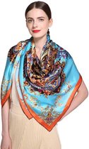 ThannaPhum Luxe zijden sjaal met Oosters design 130 x 130 cm