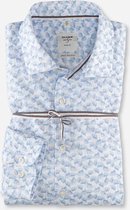 OLYMP Level Five Smart Business, body fit, Kent, Licht Blauw Jersey Bloem maat L
