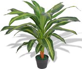 Kunst dracena plant met pot 90 cm groen
