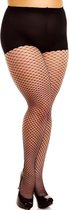 Glamory Mesh netpanty voor grote maten - XXXL - Zwart