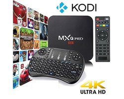 MxQ PRO 4k Android 7.1 S905W tv box Kodi 17.4 - Met De Nieuwste Software - 2018 Model + GRATIS I8 Zwarte Draadloze Toetsenbord