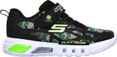 Skechers Flex Glow Rondler Jongens Sneakers - Groen/Multi/Zwart - Maat 35