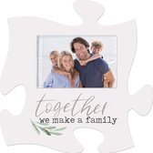 Pièce de puzzle avec cadre photo Ensemble, nous formons une famille