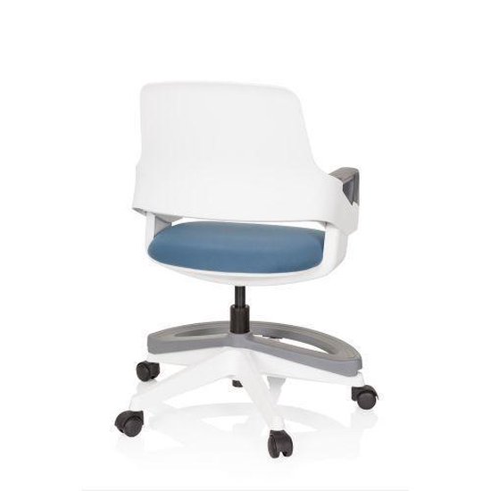 hjh OFFICE KID Flex - Chaise de bureau enfant - Bleu gris - Tissu