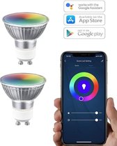 BELIFE® GU10 Smart Spot - 2 x Slimme Spot - Full Colour - WIFI spot met Google Assisant, Amazon Alexa & Siri