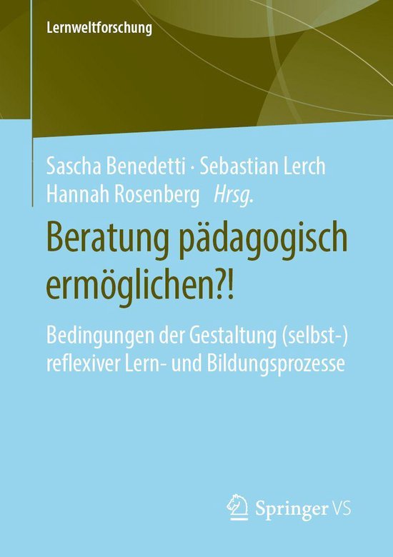 Lernweltforschung 33 - Beratung pädagogisch ermöglichen?! - cover
