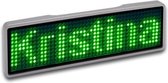 Sertronics LED naamplaatje 9.3x3cm zilveren rand - LED Kleur - Groen