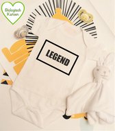 Rompercity - Design Romper LEGEND / Biologisch Katoen / Geboorte Cadeau / Maat 56