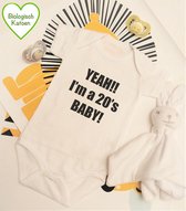 Rompercity - Design Romper Yeah im a 20's Baby / Biologisch Katoen / Geboorte Cadeau / Maat 62/68