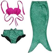 WiseGoods - Prinses Jurk - Zeemeermin Kostuum voor Meisjes - Verkleedkleren - 6-7 jaar - 116-122 - Groen / Roze