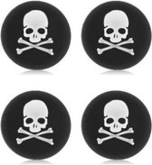 4 X Siliconen Duim Grepen (thumbgrips) - Schedel Wit - ( 4 stuks dus voor 2 controllers ) geschikt voor Ps 3-4 en Xbox en Xbox one