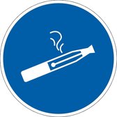 E-sigaretten toegestaan sticker 200 mm
