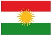 20x Binnen en buiten stickers Koerdistan 10 cm - Koerdische vlag stickers - Supporter feestartikelen - Landen decoratie en versieringen