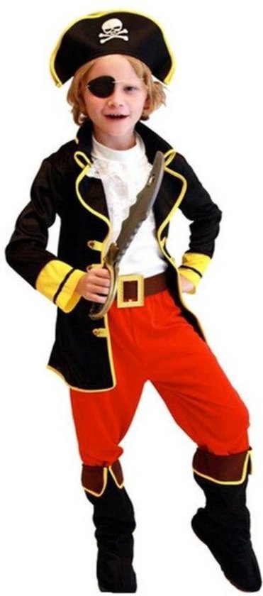 WiseGoods Piraten Verkleedkleren Jongen - Piratenpak - Piraat Verkleedspullen - Kinderkostuum - Carnaval - 4-5 jaar - 104-110
