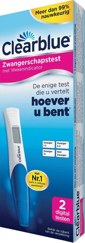 Zwangerschapstest met Wekenindicator, set van 2 digitale testen