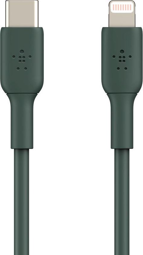 Belkin iPhone Lightning naar USB-C kabel - 1m - midnight green | bol.com