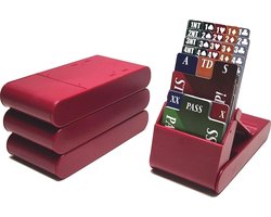 HOT Games Bridge Bieding-Box-Set - Inklapbaar voor bridgeavonden - 4 stuks
