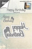 Joy!Crafts snijstencil happy birthday tekst