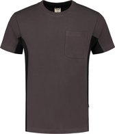 Tricorp T-shirt Bi-Color - Workwear - 102002 - Donkergrijs-Zwart - maat S