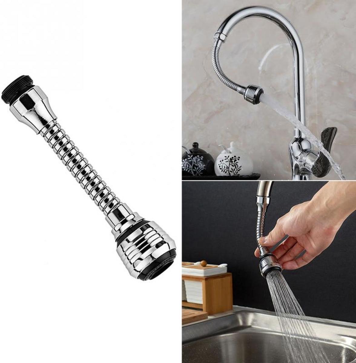 Flexibele kraankop Waterbesparende kraankop Flexibele keukenkraan Kraanfilter 14 cm 2 Stan